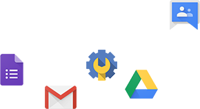 Gmail, Drive, Admin forms and Groups